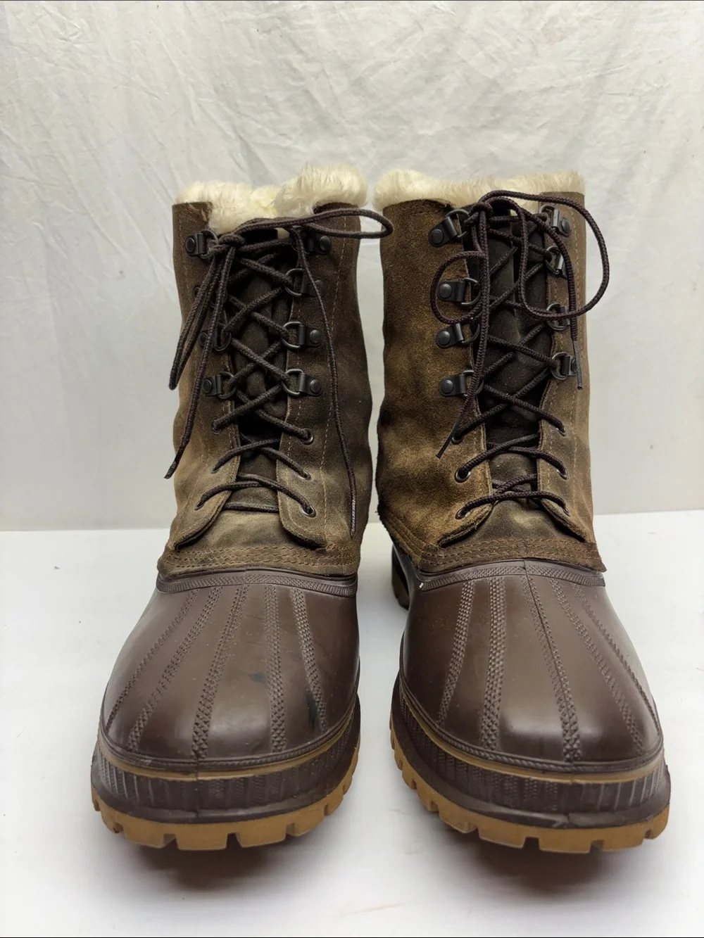Sorel Crusader Men's Brown Insulated Lace-Up Winter Boots, SZ 12